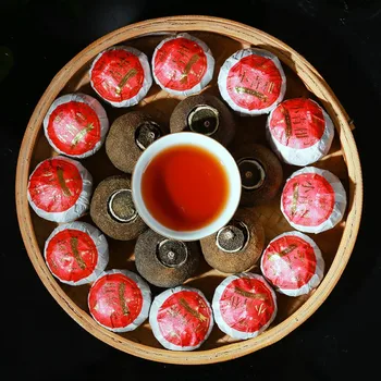 20pc Naravni Rastlinski Čaj Vrečko Mandarine Olupimo Pu 'er Čaj Vrečko DIY Kitajski Visoko-kakovostni razred Qinggan Pu' er Čaj