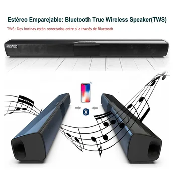 20W Soundbar Prenosni Stolpec Brezžični Bluetooth Zvočnik Močna 3D Glasbeni Zvok bar Domači Kino Aux 3,5 mm TF Za TV PC