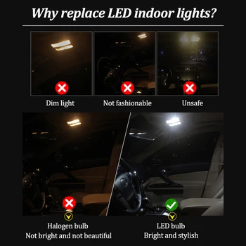 21Pcs Bela Napak Canbus LED žarnica notranje zadeve Zemljevid Dome luč Kit Za BMW X4 F26 xDrive20i xDrive28i xDrive35i M40i (-2018)
