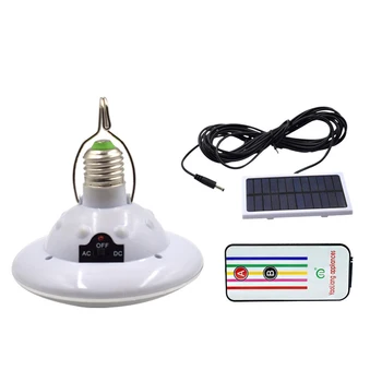 22 LED Solarna Svetilka Power Prenosni USB Polnilna LED Luči Tabor Notranji Vrt Zasilne Razsvetljave, Daljinski upravljalnik Solar Sijalke A
