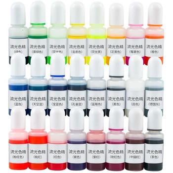 24 Barve Super Svetla Smolo Pigment Kit Pregleden Epoksi UV Smolo Barvanje Barvilo, Pigment Smole, Barvila Izginja Odpornost