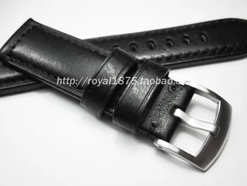 26 mm črna visoko kakovostno 22 mm 24 mm Retro Italija Tele Usnja Univerzalno Watchband Zamenjavo pri PAM 44111 Pilotni Watch Universal Trak