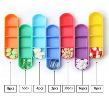 28 Mrežo Pomlad Pill Box 7 Dan Tedensko Pillbox Plastike Za Shranjevanje Posode Medicine Polje Za Shranjevanje Tablet Pisane Tabletke Razpršilnik