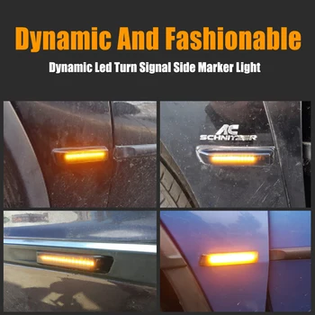 2PCS Dynamic Led Vključite Signal Strani Marker Luči, ki Teče LED Strani Repetitorja Svetilke Za BMW E36 Za BMW X5 E53 Za BMW Serije 3