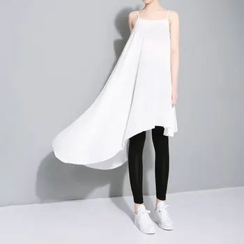 2v1 Black&White 2020 Nov Ženski Vintage Obleko Nezakonitih Obleko Posameznih Šivanje Rokavov Waistcoat Lady Dolge Obleke, Kompleti