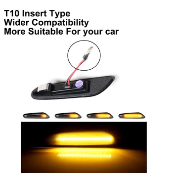 2x Teče Vključite Opozorilne Luči Dynamic LED Strani Marker Luč 12v Strani Repetitorja luči Za BMW X3 E83 X1 (E84 X5 X53 E60 E61 F10 E46
