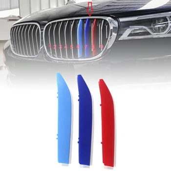 3-Barvna Avto Rešetka Bar Kritje Trak Posnetka Nalepko Visoke Kakovosti Za BMW 7 Series Ni Vrtanje
