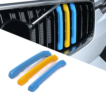 3 kos/Set 3 Barve Spremenjen Dekor Trakovi Avto Spredaj Žar Omrežje Posebno Kritje 3D Nalepke Za Volvo XC60 Standard Auto Dodatki