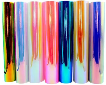 30x100cm Barve Holografski Opal PVC Prenos Toplote Vinyl Film Heat tiska Stroj T-Shirt Železa Na HTV Tiskanje Stanja DIY Oblačila