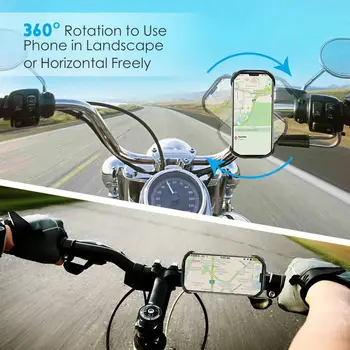 360° Obračanje Kolesa Nosilec za Telefon, Anti-slip Kolo Mobilni Telefon, Držalo za Montažo Krmilo za iphone Huawei Samsung GPS Vesa