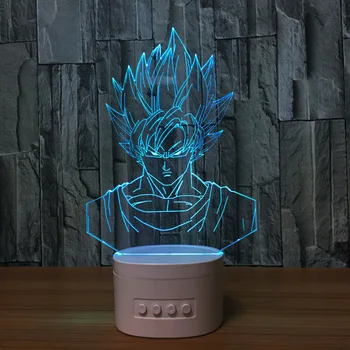 3D luči anime sedem zmaj pisanih Bluetooth zvočnik LED model lučka darilo ustvarjalne Akril izdelek Z100