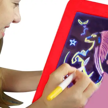 3D Risanje Čarobno Pad LED Luči, Svetlobni Odbor Intelektualne Developmen Igrača Otrok Slikarstvo Učno Orodje