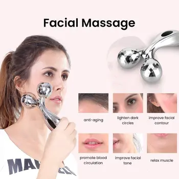 3D Roller Obraz Massager Face Lift Roller Massager Y Oblike, Vrtijo Gubam Odstranitev Privijte Nego Kože V Obraz Brado Dviganje Lepoto T