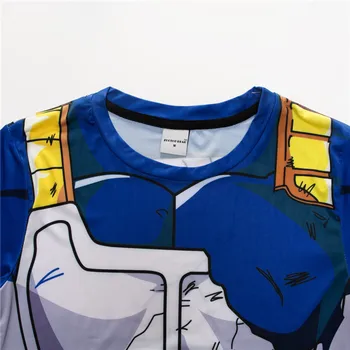 3D Tiskanih T Majice Cosplay Moške Anime GOKU Srajce Fitnes Stiskanje T-Majice Bodybuilding Vrhovi Tees Naruto Vegeta Camiseta