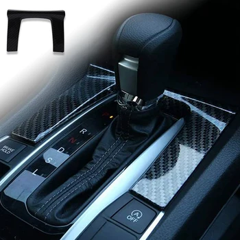 3Pcs Avto Notranje zadeve Gear Box Konzole Plošča Okvir Pokrova Trim Dekoracijo Za Honda Civic 2016 2017 Avto Dodatki