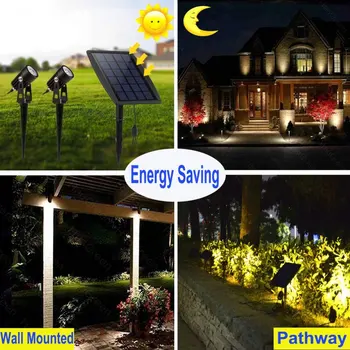 3W LED Krajine Sončne svetilke Nepremočljiva Prostem Sončne Pozornosti za Dvorišču Dovoz Teras Vrtovi Travnik