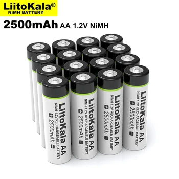 4-20PCS Liitokala AA 1,2 V 2500mAh baterije za polnjenje Ni-MH 2.5 Polnilne baterije aa za Temperaturo pištolo oddaljen nadzor miške, igrača baterije