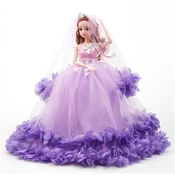40 CM Lep Ročno izdelan Ustvarjalne Barbie-Doll Poročna Obleka Princess Večer Stranka Žogo Mini Dolgo Krilo Obleke, Dekleta, Otroci Igrače darilo