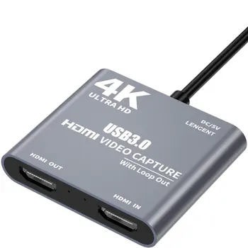 4K 1080P USB 3.0 za HDMI-združljive Video posnetke, Audio Igre Capture Card Z Zanko Iz Polno 1080p 60 Snemanje Preko DSLR Kamere