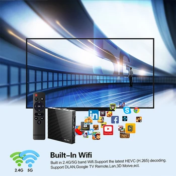 4K HD Brezžični Domači Kino WIFI Dual Band 2,4 G 5G Streaming Media Player Set Top TV Box Podporo HDR Smart Za Android 9.0