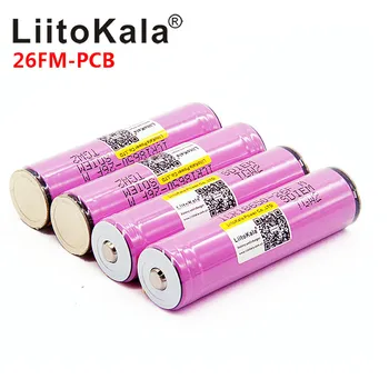 4PCS NOVO ICR18650-26FM LiitoKala 18650 2600 mah 3,7 V 18650 Baterija Li-ionska Akumulatorska Baterija za LED Svetilka Torc