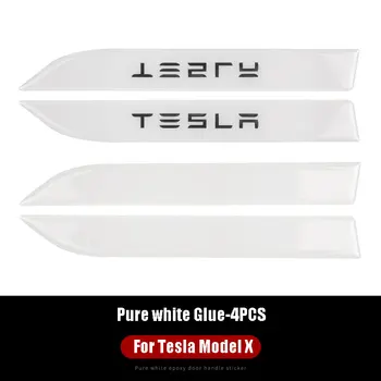 4PCS Vozila, Vrata Zaviti Ročaj Nalepke Nalepke Set Za Tesla Model X S 12-20