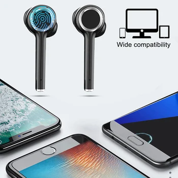 5.0 Bluetooth Slušalke Brezžične Slušalke TWS Čepkov Športnih LED Zaslon Stereo in-ear Hrupa Preklic Prostoročno Slušalko Igralec