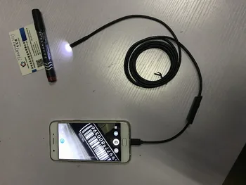 5.5 mm 1/1.5/2/3.5/5M Endoskop Fotoaparat, Mehko Kabel Nepremočljiva 6 LUČKA Mini USB-Endoskop-Pregledovalna Kamera Za Android PC