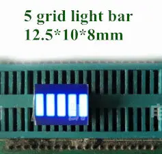 5 mrežo digitalnih segment LED luči bar 5 ravno cev 12.5x10mm modra svetloba deset celic ravno površino cevi