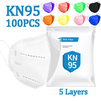 5-plast za enkratno uporabo KN-95 sprednji Pokrov non-woven materiala, Usta, Nos