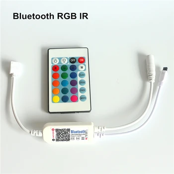 5 v DC 12V 24V Mini Bluetooth, LED RGB RGBW Led Glasba Krmilnik IOS / Android APP Za 3528 5050 RGB RGBW RGBWW LED Trak Svetlobe