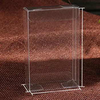 50pcs 3xWxH 2 Odprite Plastična Škatla za Shranjevanje PVC Okno Jasno, Pregledno Škatle Za Darilo Škatle za Poročni/Hrana/Nakit Embalaža Zaslon DIY