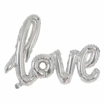 50PCS Povezuje Pismo Baloni Ligatures LJUBEZEN Folija Baloni Poročno Dekoracijo Ballon Romantično Valentinovo pismo Ljubezen Globos