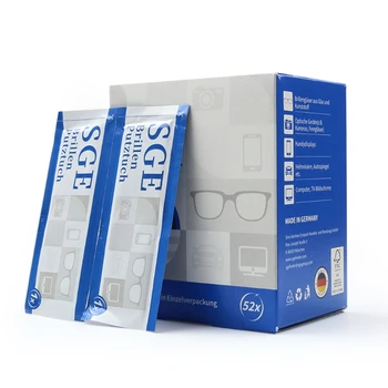 52 Očala Anti-Fog Robčki Posamično Zaviti za Enkratno uporabo Defogger Eyeglass Obrišite R3MC