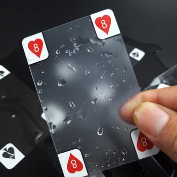 55pcs PVC Plastike Nepremočljiva Novost Jasno Krovu Pregleden Poker, Igralne Karte,