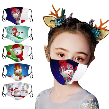 5pc Moda Božič Maska za Otroke, Risanka Natisnjeni Stroj za Večkratno uporabo na Prostem Bombaž Dihanje Masko mascarillas