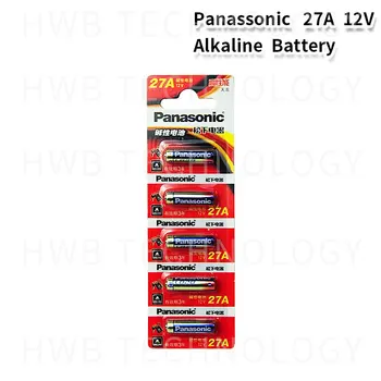 5pcs/veliko Panasonic 27A A27 12V Alarm-Daljinski Suho Alkalne Celice, Baterije 27AE 27MN Visoka Zmogljivost Avto Daljinsko Igrače Kalkulator DoorBe