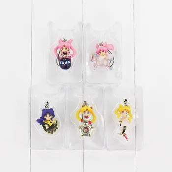5pcs/veliko Sailor Moon Tsukino Jopičem Masko Mars Merkur Jupiter, Venera PVC Slika igrača obesek za ključe obesek