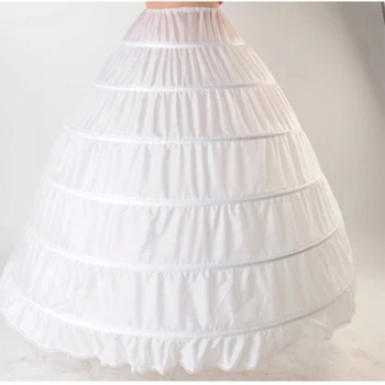 6 Hoop Petticoat Underskirt Za Žogo Obleke Poročni Obleki 110 cm, Premer spodnje Perilo Crinoline Poročni Dodatki