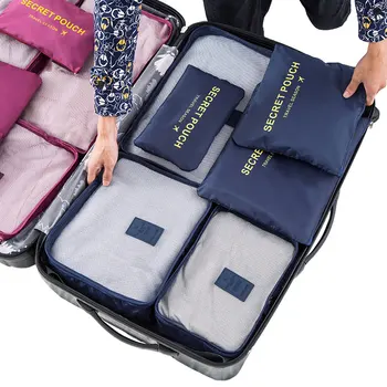6 kos/set Visoko Kakovostnih Potovanja Pakiranje Kocke Potovalne Prtljage Organizator Nepremočljiva Potovanja Pakiranje Organizator Set