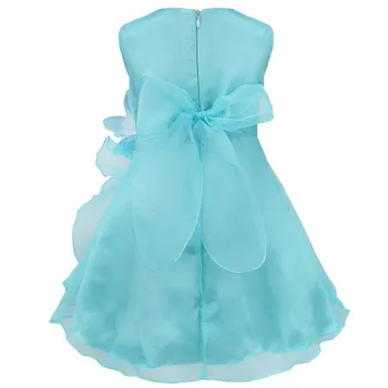 6M-3Years Elegantno Dekle Obleko Roza Čipke slonovine cvet dekle obleko za beach Party Til baby toddler punca obleke pozimi 2017