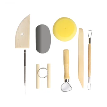 8Pcs Set Orodja za Modeliranje Obrti Lončenine Orodje Lesa Nož Klasičnih 8 Delni Set Gline, Keramike Praktično