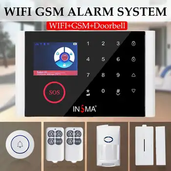 9 Jezikov, Brezžični Home Security WIFI GSM GPRS Alarmni sistem, Komplet APP Remote Control Roko Razoroži RFID Senzor Zazna Zvonec Nastavljen