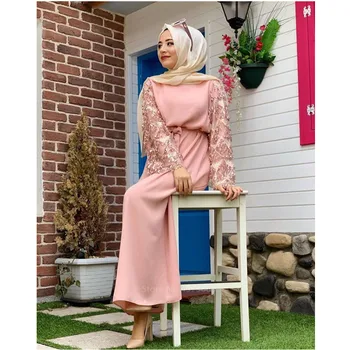 Abaya 2020 Tassel Muslimansko Obleko Ženske Hidžab Obleko Islamska Oblačila Turški Tam Kaftan Molitev Malezija Dubaj Dolg Rokav Thobe Stranka