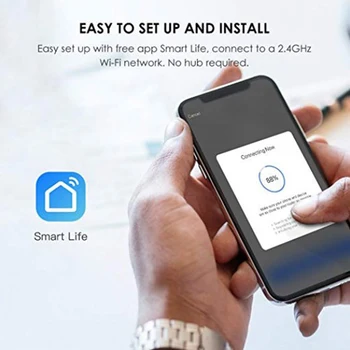 ACCKIP Prise Connectée WiFi 16A Mini Smart Plug Fonctionne preko Android iOS Alexa Google Home Plug Adapter z Energijo Monitor