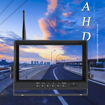 AHD 9 inch Brezžični Avto Monitor 4ch Quad DVR Dash Monitorji Zaslona IPS Zaslon, Video Snemalnik Tovornjak Wifi Backup Vozila Fotoaparat