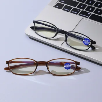Ahora TR90 Ultralahkih Majhni Ovalni Okvir Obravnavi Očala Ženske Moški Modri Žarki Presbyopia Očala Unisex +1.0 1.5 2.0 2.5 3.0 3.5 4