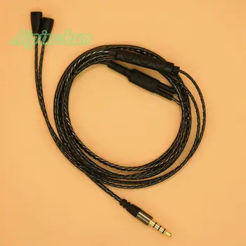 Aipinchun 3,5 mm CTIA 4-Pole Jack za Slušalke Kabel z Mikrofonom Zamenjava Slušalke Žice Kabel za IE8 IE8i IE80 AA0240