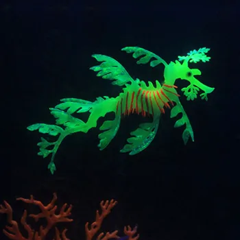 Akvarij Sea Dragon Žareče Umetno Silikonski Fish Tank Dekor Akvarij Dekoracijo Ornament 1Pcs