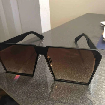 ALOZ MICC Moda Kvadratnih sončna Očala Ženske 2019 Edinstveno Oversize Ščit Hop Sonce očala Za Ženske, Moške Ravno Top Ogledalo Očala Q100